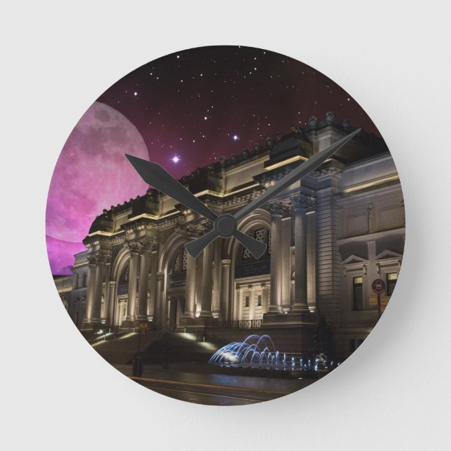 Spacey Metropolitan Museum Round Clock (Front)