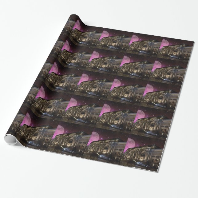 Spacey Metropolitan Museum Wrapping Paper (Unrolled)