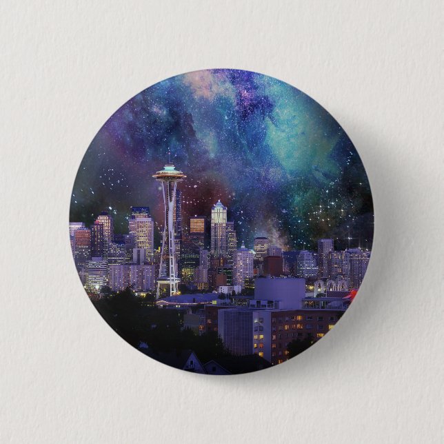 Spacey Seattle 6 Cm Round Badge (Front)