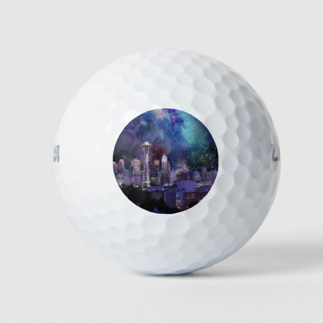 Spacey Seattle Golf Balls (Front)