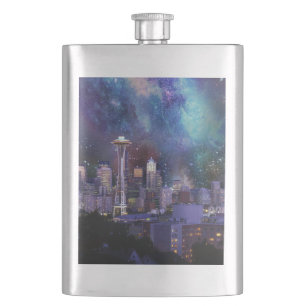 Spacey Seattle Hip Flask