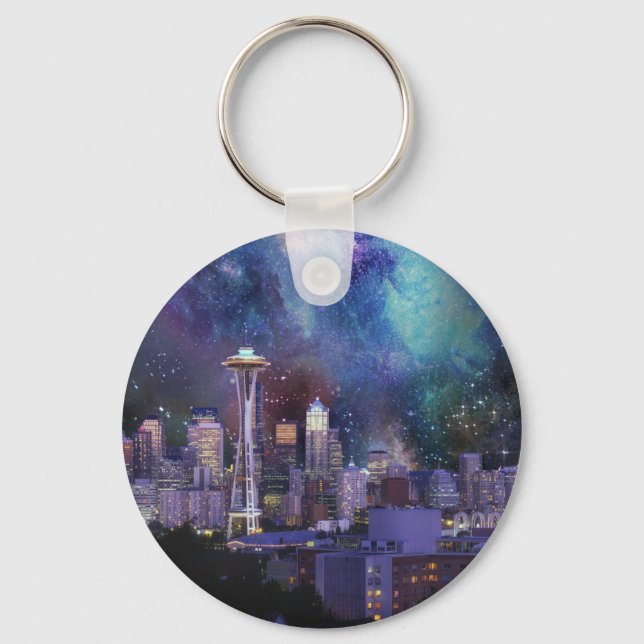 Spacey Seattle Keychain (Front)