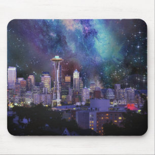 Spacey Seattle Mouse Pad