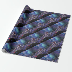 Spacey Seattle Wrapping Paper