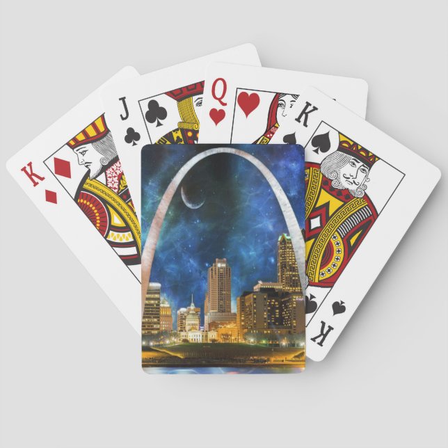 Spacey St. Louis Skyline Playing Cards (Back)