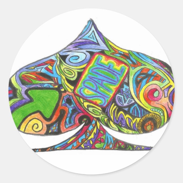spade abstract sticker sheet (Front)