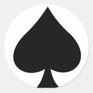 spade classic round sticker