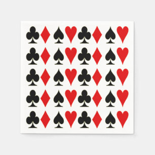 Spade, Diamond, Club, Heart Playing Card Suits Napkin