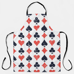 Spade, diamond, heart,club pattern apron