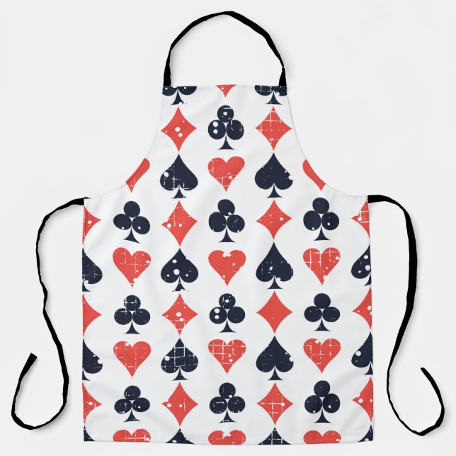 Spade, diamond, heart,club pattern apron (Front)