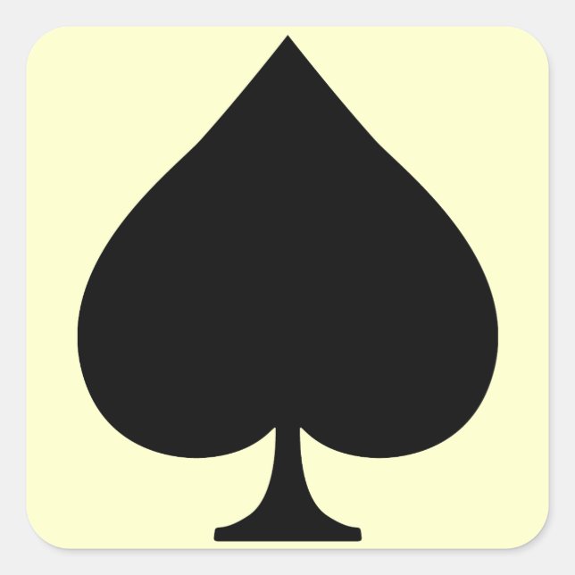 Spade Square Sticker (Front)
