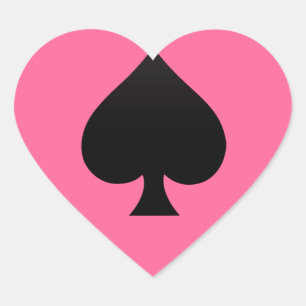 Spade - Suit of Cards Icon Heart Sticker