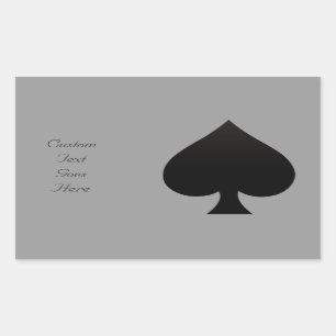 Spade - Suit of Cards Icon Rectangular Sticker