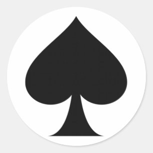 Spade symbol classic round sticker
