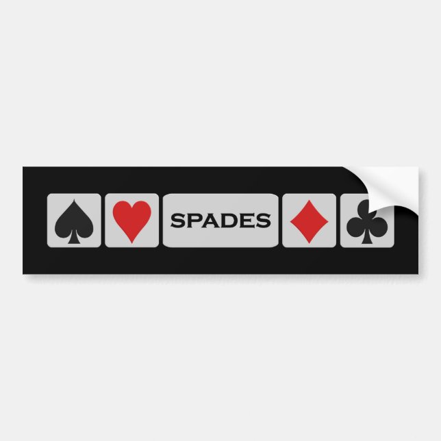 Spades bumpersticker bumper sticker (Front)
