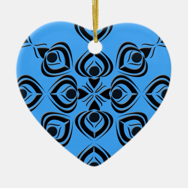 Spades Ceramic Tree Decoration (Front)