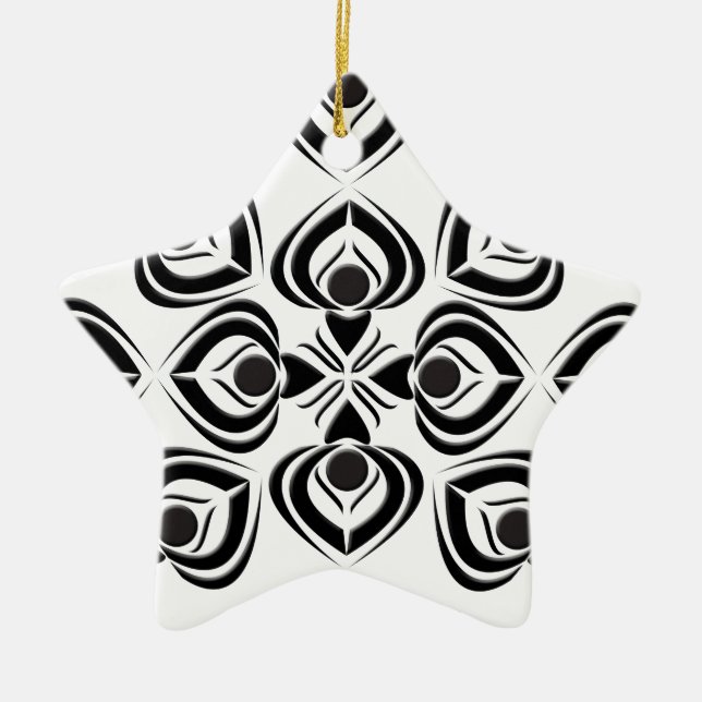 Spades Ceramic Tree Decoration (Front)