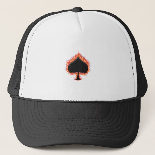 Spades Flames Trucker Hat (Front)