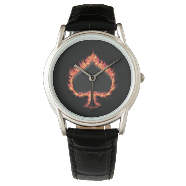 Spades Flames Watch (Front)