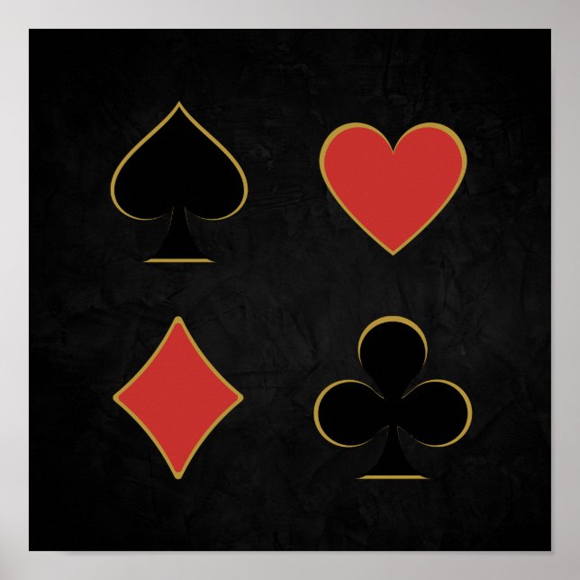 Spades, Hearts, Diamonds, Clubs - Suits Poster (Front)