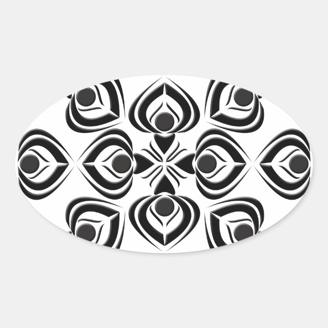 Spades Oval Sticker (Front)