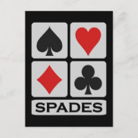 Spades postcard