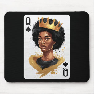 Spades Queen Poker Card Afro American Black Histor Mouse Pad