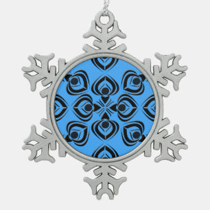 Spades Snowflake Pewter Christmas Ornament