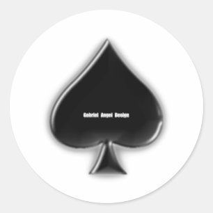Spades Suit Classic Round Sticker
