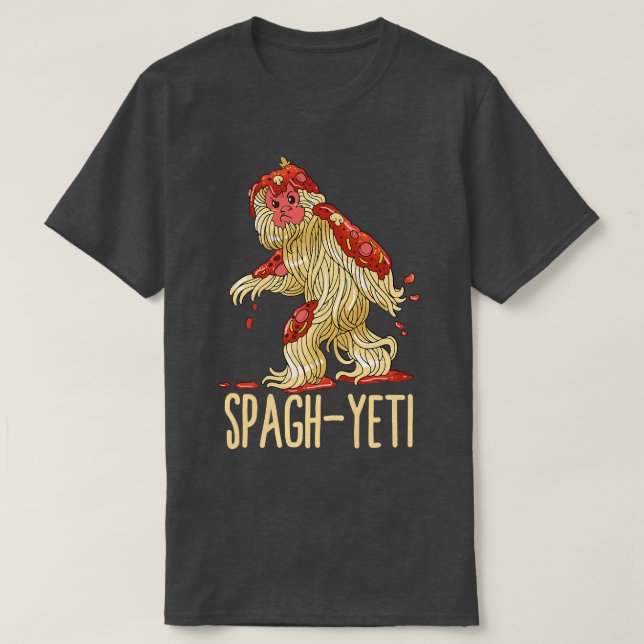 Spag-Yeti Spaghetti Spagyeti Funny Ramen Noodle Pa T-Shirt (Design Front)