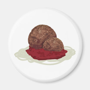 Spaghetti And Meatballs With Sauce Magnet