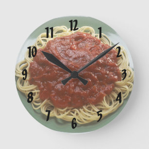Spaghetti and Tomato Sauce Wall Clock
