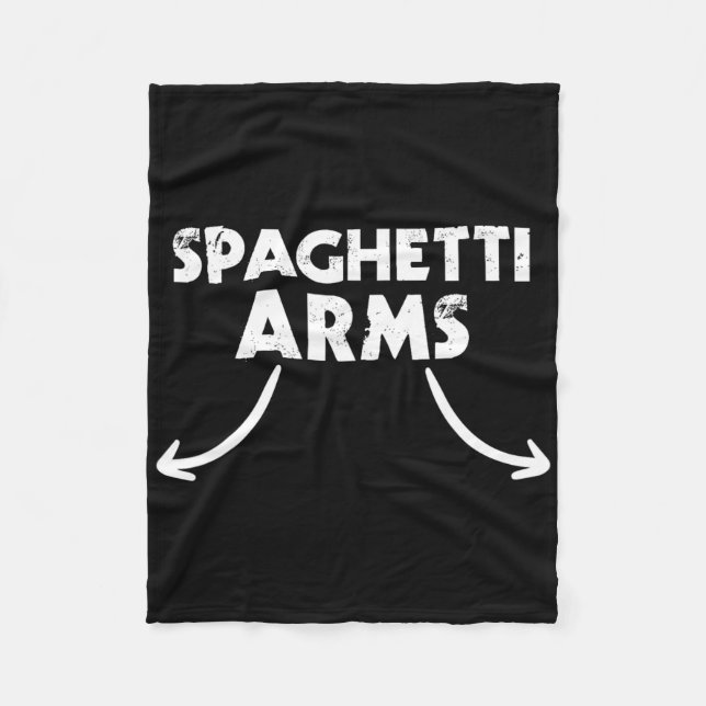 Spaghetti Arms Lifting Gym  Fleece Blanket (Front)