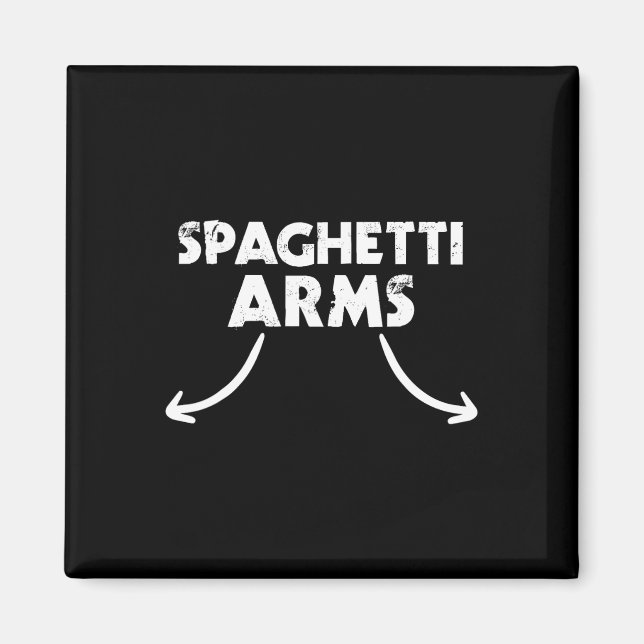 Spaghetti Arms Lifting Gym  Magnet (Front)