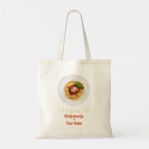 Spaghetti bolognese pasta noodle gourmet chef lugg tote bag