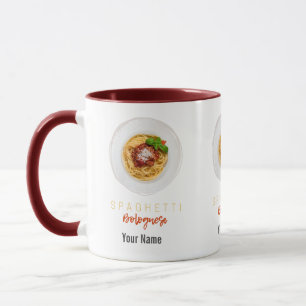 Spaghetti bolognese pasta noodle gourmet chef mug