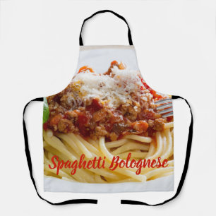 Spaghetti Bolognese Sauce Pasta with Parmesan Apron