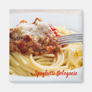 Spaghetti Bolognese Sauce Pasta with Parmesan Magnet