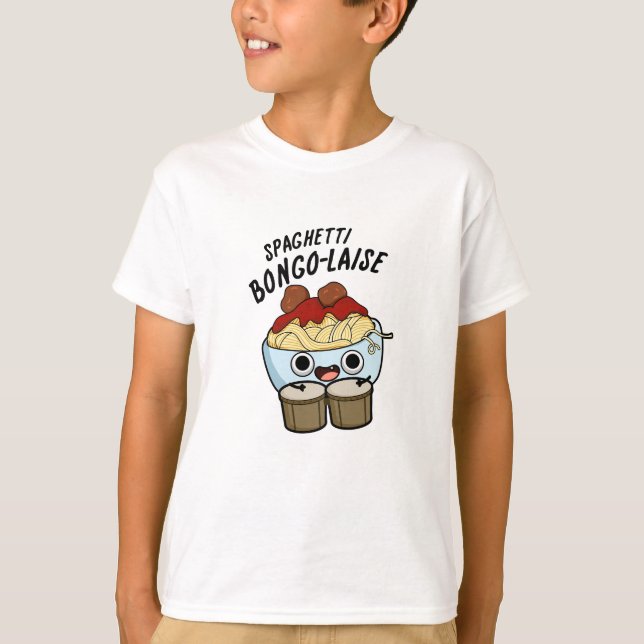 Spaghetti Bongolaise Funny Food Pun   T-Shirt (Front)