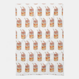 Spaghetti Can Retro poster Tea Towel