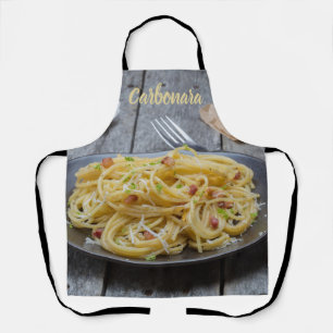 Spaghetti Carbonara Pasta with Bacon and Parmesan  Apron