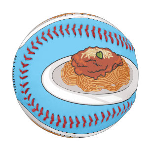 Spaghetti cartoon illustration Baseball