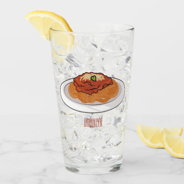  Spaghetti cartoon illustration Glass (Front Ice)