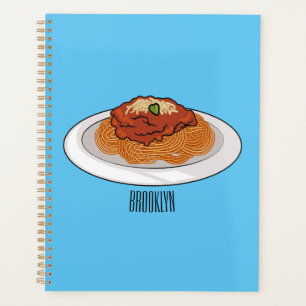 Spaghetti cartoon illustration Planner