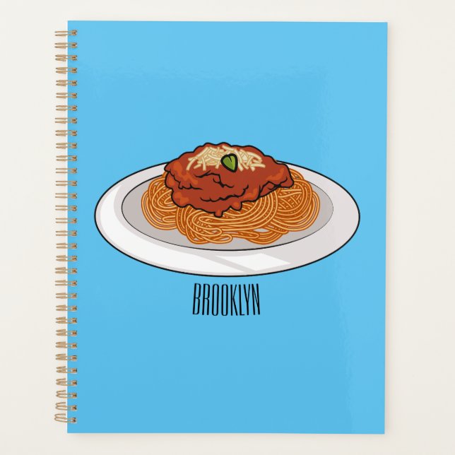  Spaghetti cartoon illustration Planner (Front)