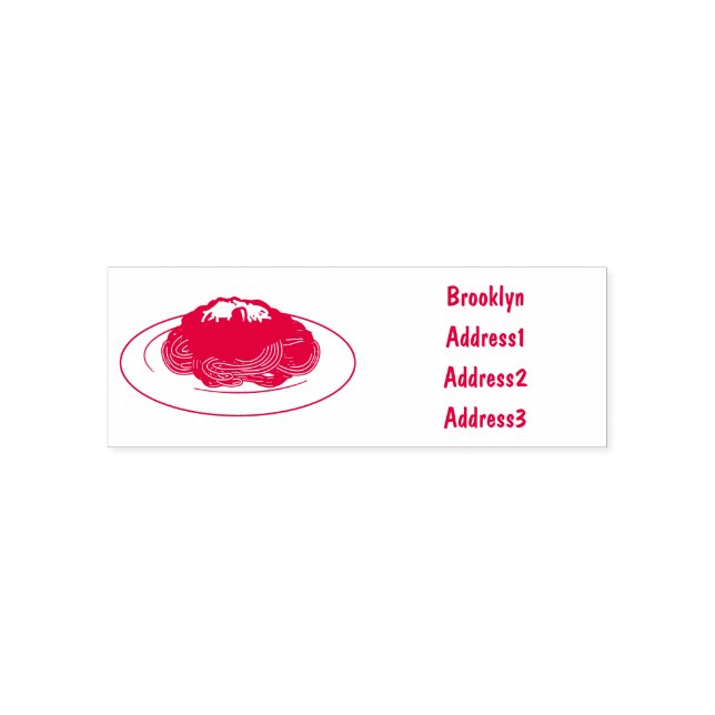  Spaghetti cartoon illustration Self-inking Stamp (Design)