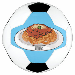 Spaghetti cartoon illustration Soccer Ball