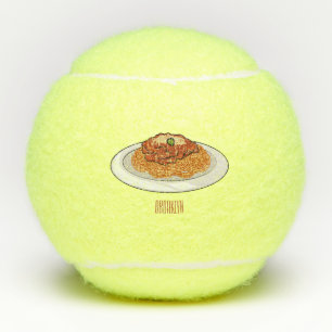 Spaghetti cartoon illustration Tennis Balls