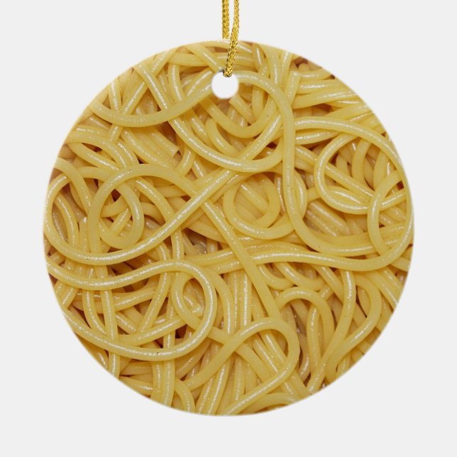 Spaghetti Ceramic Ornament (Front)