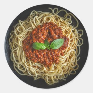 Spaghetti Classic Round Sticker